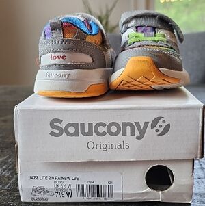 Saucony, Kids Jazz Lite 2.0 LX , Rainbow Love, Toddler Boys' Size 7.5 W